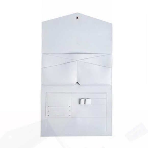 GLASS Ladder & Co Megan Portfolio cloud gray vegan leather Clutch organizer - Picture 2 of 10